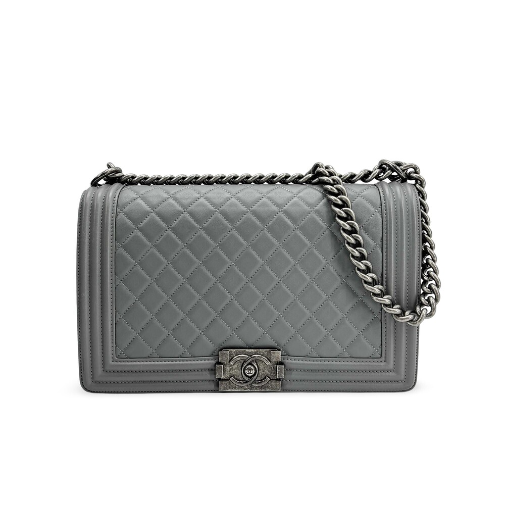 Chanel Boy Flap Quilted Calfskin Old Medium